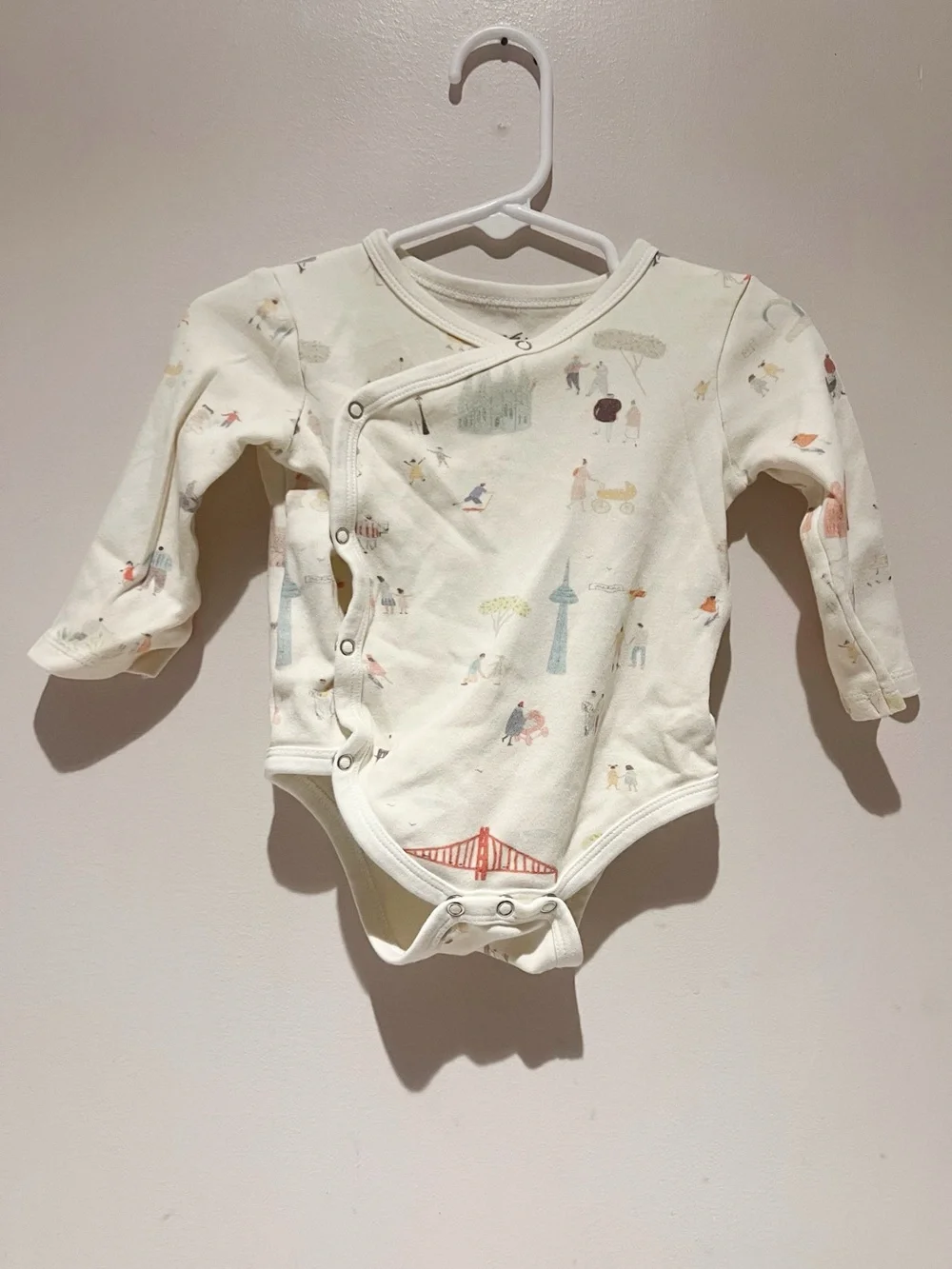 Pehr Explore the World Organic Cotton Wrap Bodysuit
